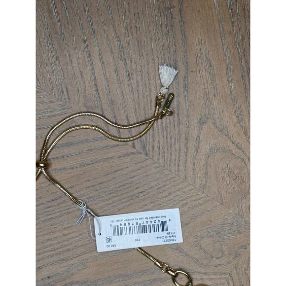 Lonna & Lilly Gold Tone Black Floral Adjustable Statement Necklace - Picture 2 of 3